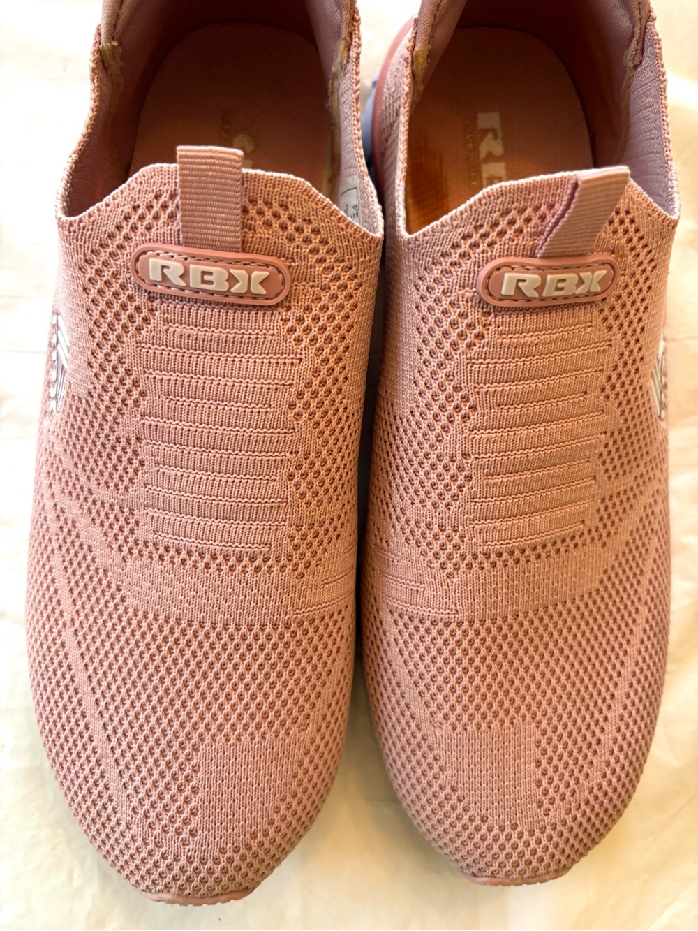 RBX Dusty Pink Live Life Active Slip-On Mesh Sneakers Breathable SZ 7.5 Worn 1X - Picture 7 of 15